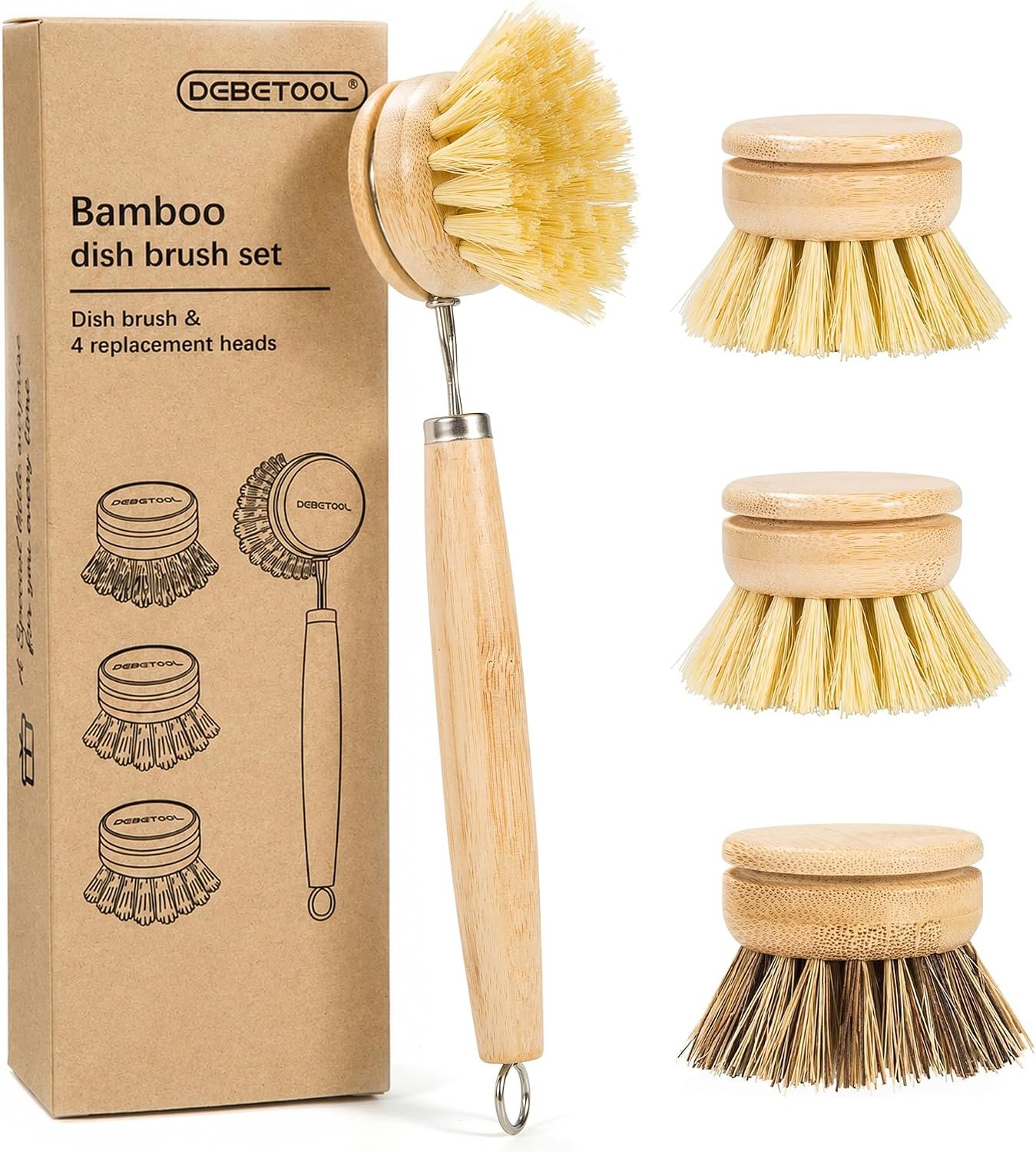 cepillo madera sisal fregaplatos sin microplasticos alternativa esponja